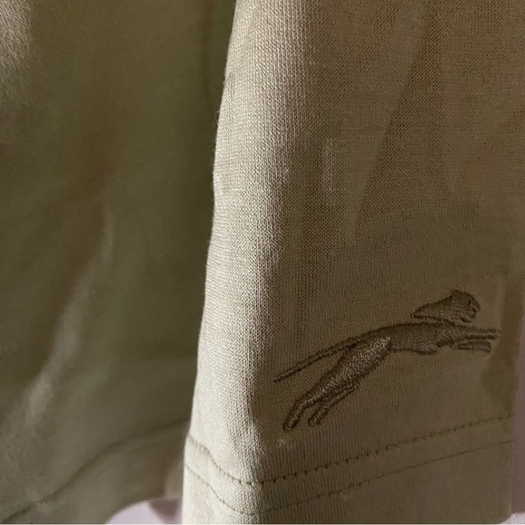 Slazenger Polo Mens XL Olive Green Logo Short Sleeve NWT Mercerized Cotton - Picture 3 of 9